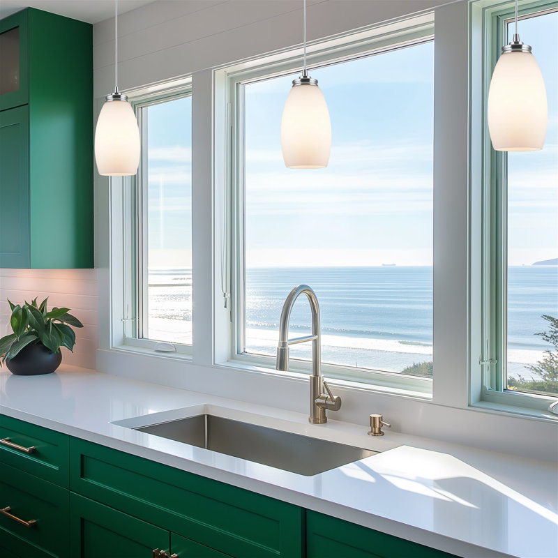 Kymorra 1 - Light Brushed Nickel Simple Pendant