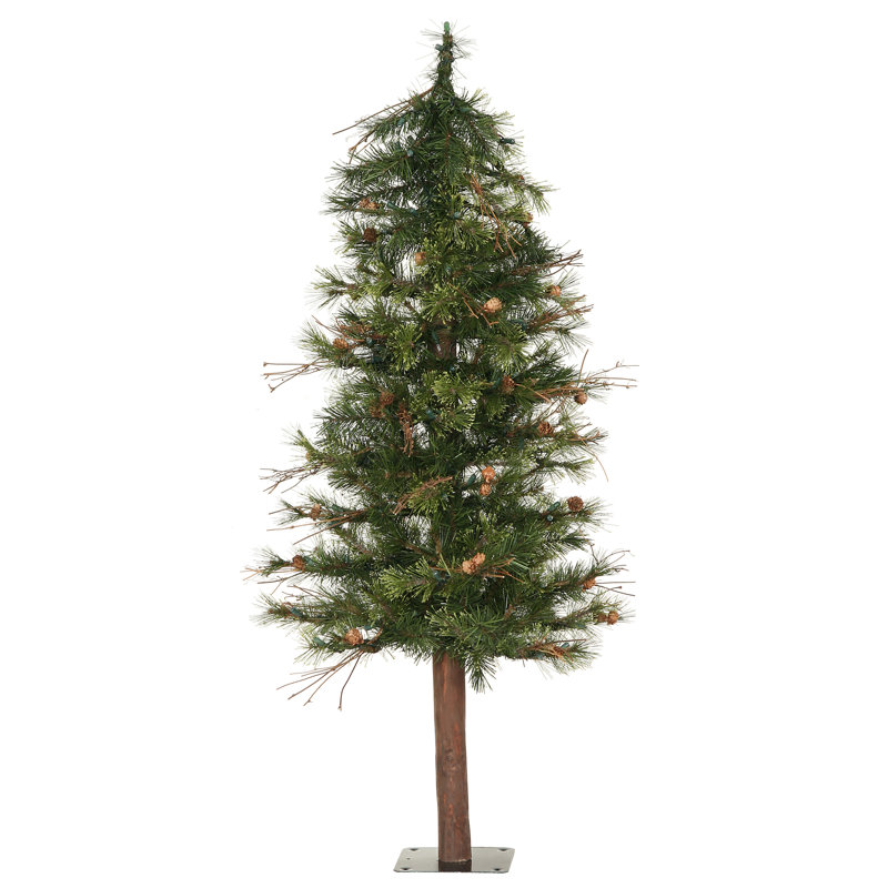 Arbre de Noël artificiel vert Galarza avec lumières claires et base, H 3 pi