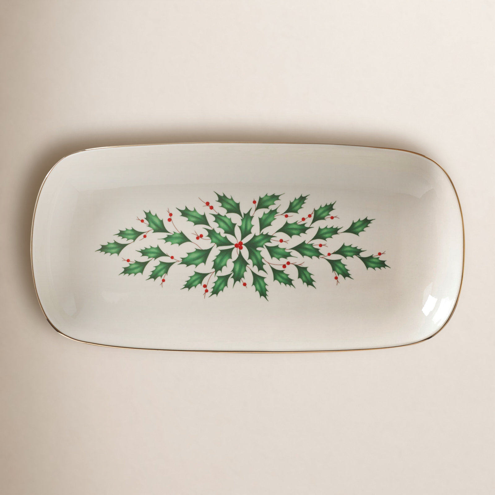 Holiday Porcelain Bread Platter