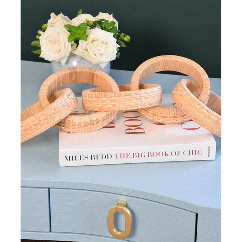 Round Natural Rattan Decorative Chain