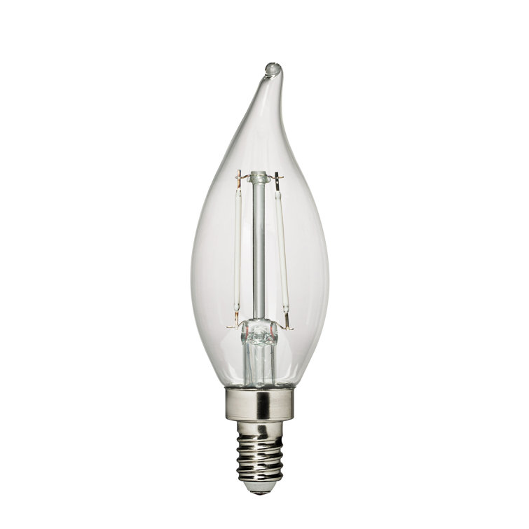 Visual Comfort & Co. LED Flame Tip 2.5W 3000K Warm White E12 Candelabra base Clear Edison Style light bulb