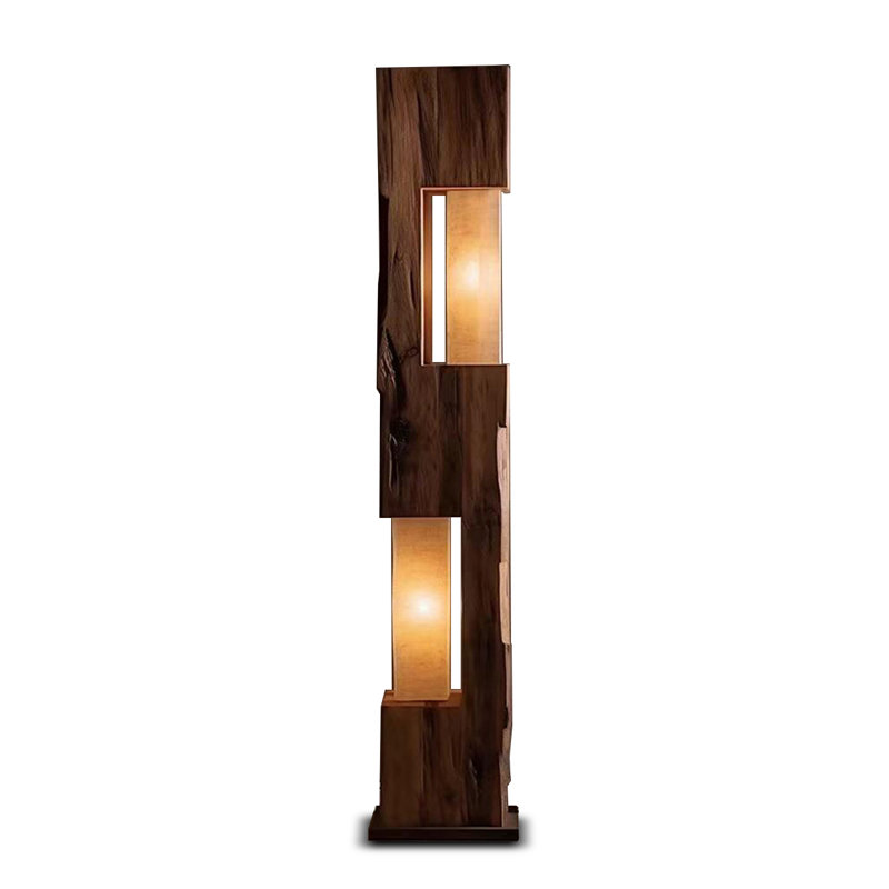 Lampe sur pied en bois de style zen