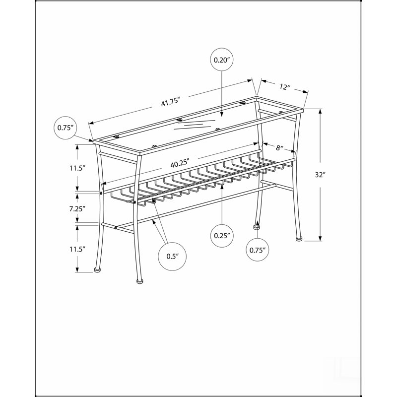 Table d'appoint, console, vestibule, étroit, canapé, verre trempé transparent, métal argenté