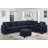 Sectional Sofa, Dark Blue-2123118715