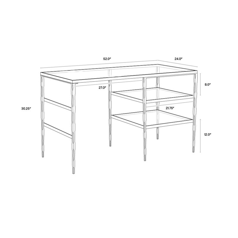 Bruna Glass Desk
