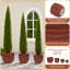 Ensemble de 4 pots de fleurs de 14 po en céramique pour l'intérieur et le jardin-787332937