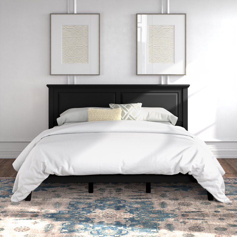 Markovich Solid Wood Platform Bed, Queen, Black