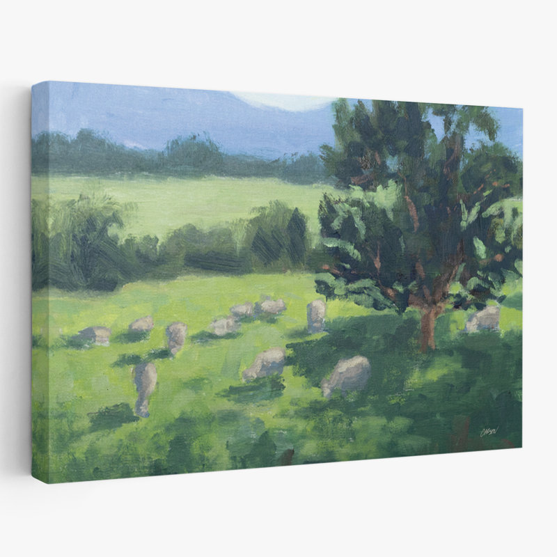 Animaux et vaches bleues, H 24 po x l 36 po