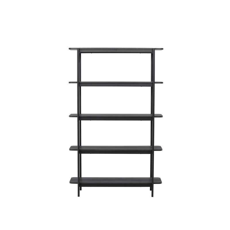 Arihan 190cm H x 120cm W Standard Bookcase, Black