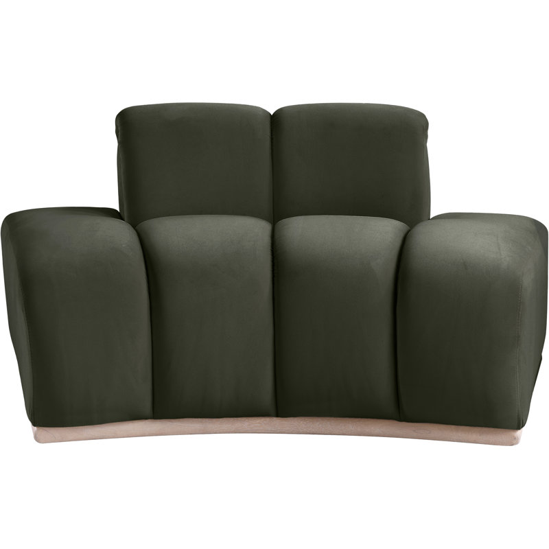 Fauteuil en velours Jace, Velours vert