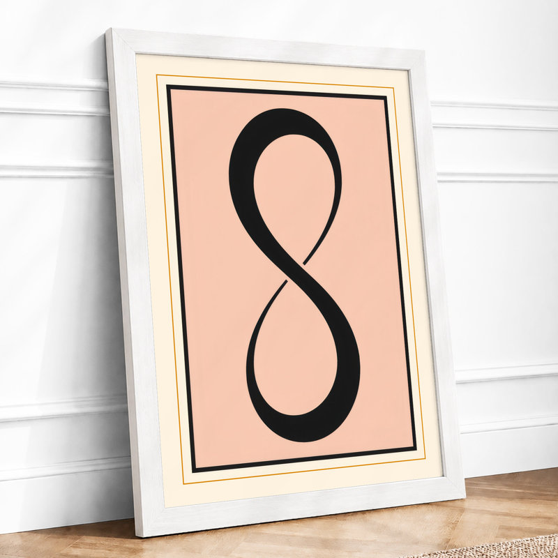 Infinity Symbol Minimalist - Framed Print, A4 - 29.7 x 21.0 cm, White
