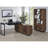 Plasencia 71-Inch 3-Shelf Cabinet Bookcase Walnut