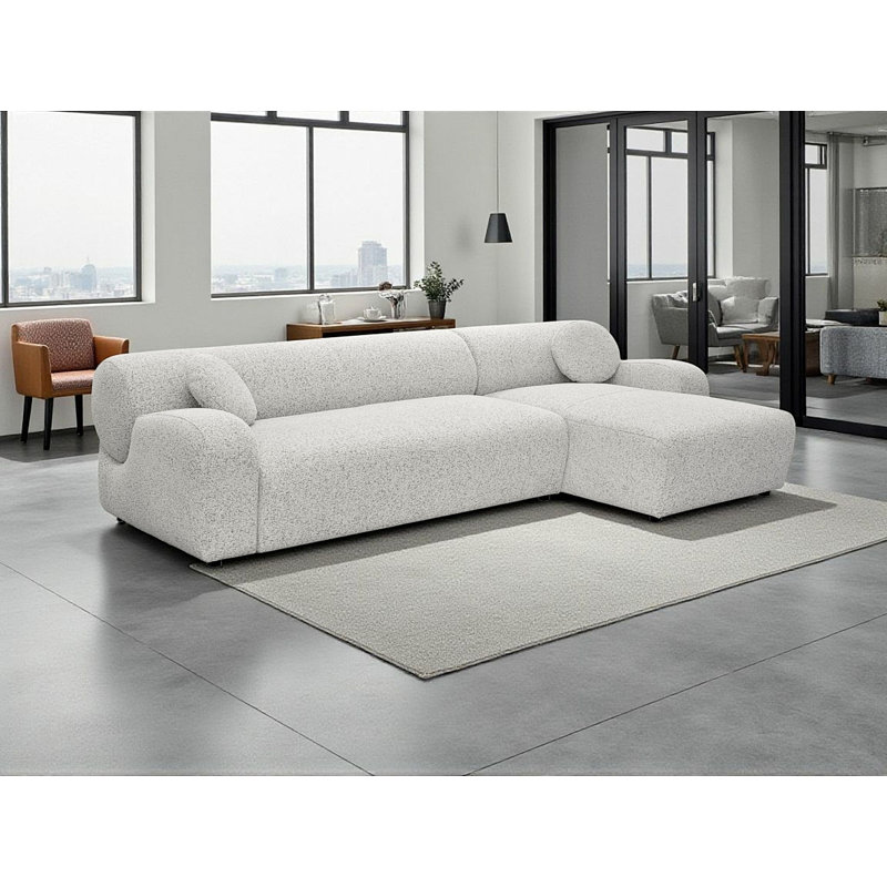 4 Seater Corner Sofa, Right Hand Facing, White