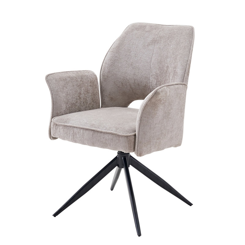 ensemble de 2 chaises de salle à manger à dossier confortable, Gris