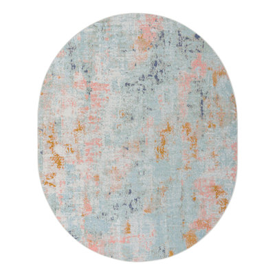 Brown/Light Blue/Beige Area Rug