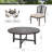 Patio Aluminum Round Dining Set With Sunbrella® Cushions And Umbrella Hole For 6 Person