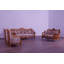 3 Piece Modigliani Sofa Red Gold Fabric-688540519