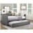 1pc Daybed with Trundle Dark Gray Fabric Upholstery Wooden Frame Modern Home Furniture-638541768