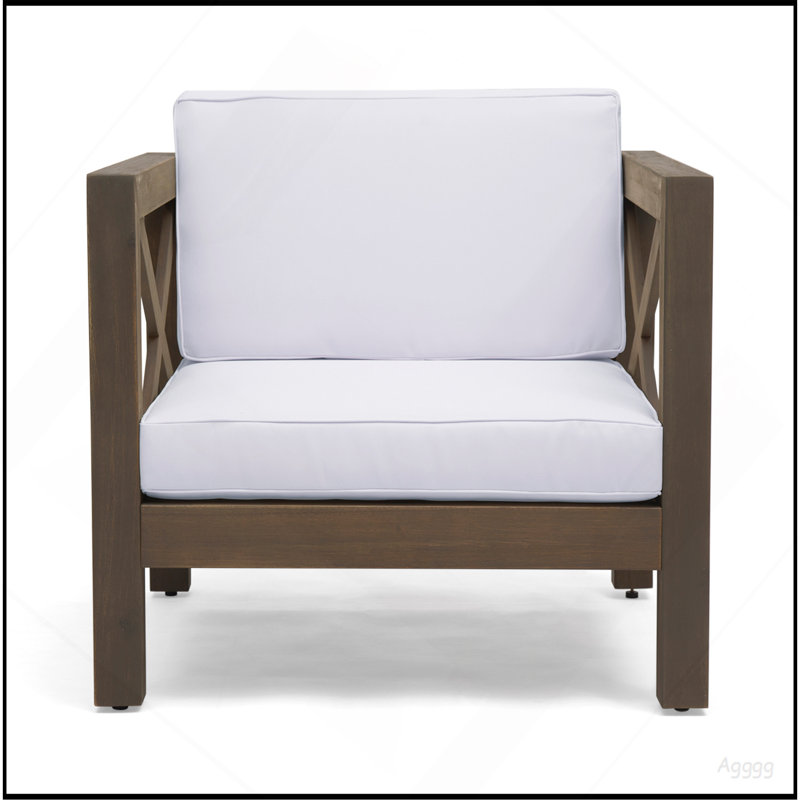 CHAISE CLUB BRAVA, Blanc, Gris + blanc