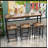 Modern Design Kitchen Dining Table, Pub Table, Long Dining Table Set with 3 Stools, Easy Assembly-824315438