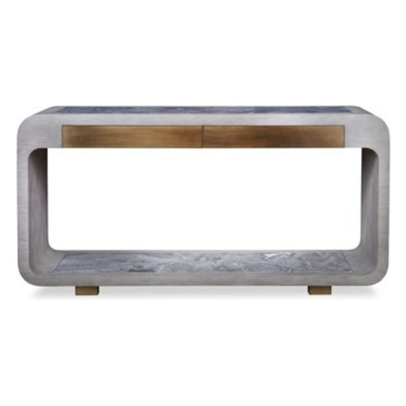 Chalamet 65'' W Solid Wood Console Table, Nimbus Gray Oak