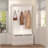 Entryway Bench With Standing Coat Rack, Hall Tree With Shoe Storage Bench, Entryway Organizer With 5 Hooks