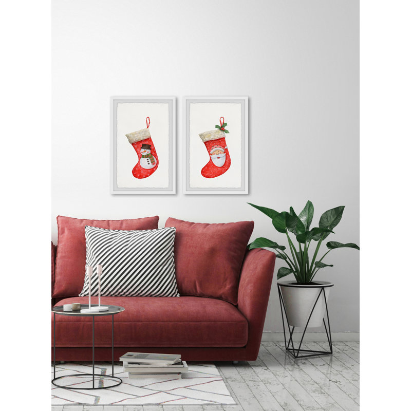 Bonhomme de neige et père Noël, H 36 po x l 24 po x P 1,5 po