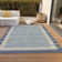 Machine Washable Indoor/Outdoor Christain ACN1404 Navy Rug