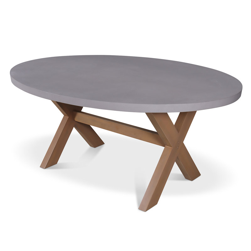 6 - Person Patio Dining Set with Oval Table , Cushions Included, 75cm H X 130cm W x 180cm L