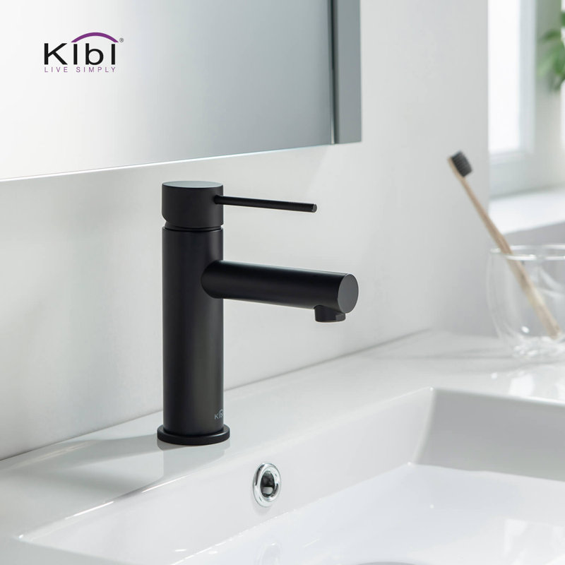 Circular X Single-handle Bathroom Faucet, Matte Black, With Pop Up Drain