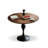 Nut-brown Round Solid Wood Dining Table-Negotiation table-985613914