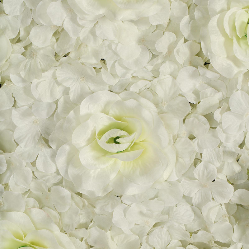 Arrangement floral à motif floral en soie revêtue de rayons uv hortensia, Crème