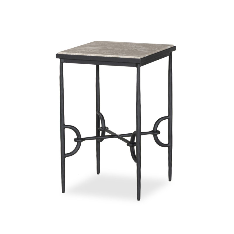 Petite table de bout Ricardo - marbre lunaire, Marbre lunaire, H 20 po x l 13 po x P 13 po