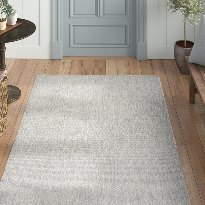 Tapis d'intérieur / extérieur gris clair / ivoire Highland, Rectangle 9 pi x 12 pi
