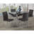 Denise Extendable Glass Top Metal Base Dining Table