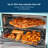 Nostalgia Large-Capacity 0.7-Cu. Ft. Capacity Multi-Functioning Retro Convection Toaster Oven, Fits 12 Slices of Bread and Two 12-Inch Pizzas, Built In Timer, Includes Baking Pan, Wire Racks and Crumb Tray-45577067