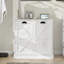 Armoire de trieur de linge à deux compartiments inclinable - blanc