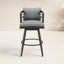 Tabouret d'extérieur en métal avec coussin Harleigh-1415983898