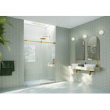 Astro 56 - 60 in. x 78 in. Fully Frameless Glass Sliding Shower Door
