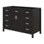 Meuble-lavabo de 47 po sans lavabo, armoire seulement, 2 portes et 8 tiroirs, système de fermeture en douceur, panneau de fibres à densité moyenne robuste et pieds en pin massif, poignées en aluminium-547404223