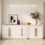 Buffet 101 po avec porte à rayures ondulées, sable blanc