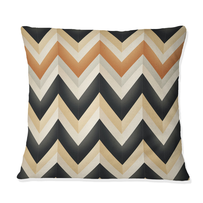 Motif géométrique à chevrons géométriques, H 18 po x l 18 po