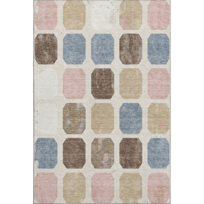 Premium Machine Washable Ralston AMF1950 Geometric Rug