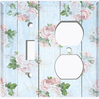 Patterned 2 - Gang Toggle Light Switch Standard Wall Plate