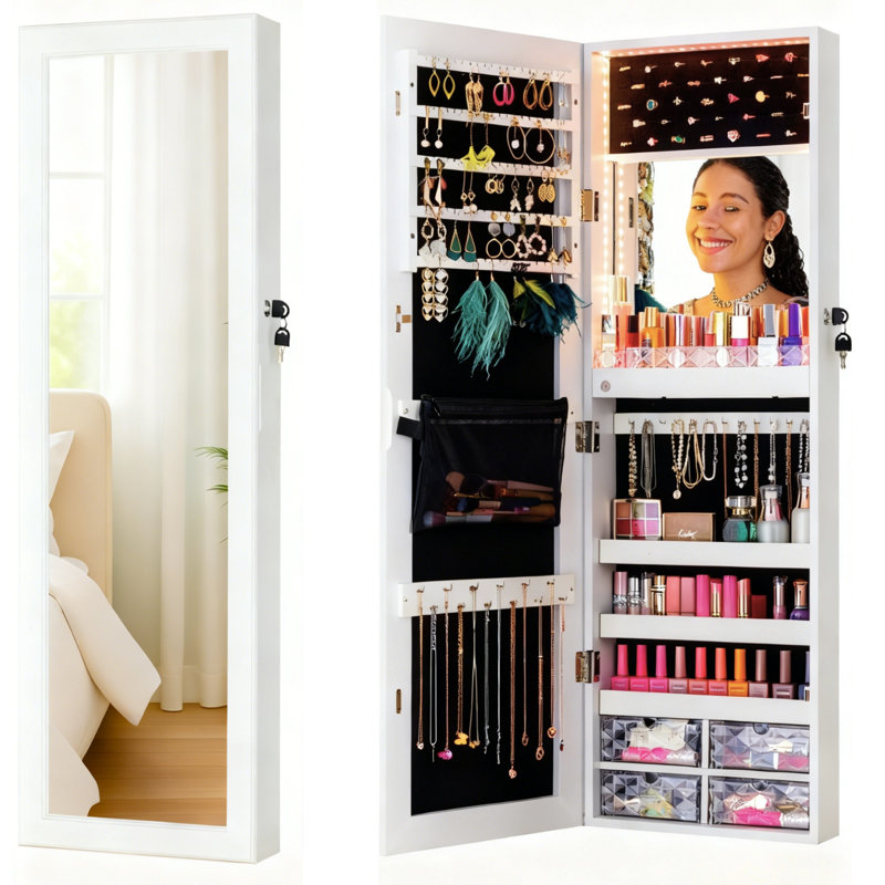 Armoire à bijoux, Blanc
