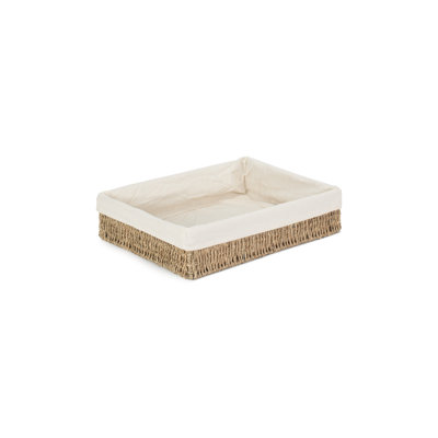 Seagrass Lined Storage Tray Basket