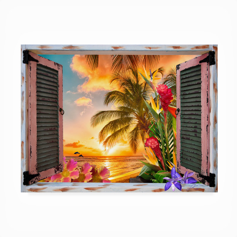 Décoration murale d'extérieur Sachin Tropical, L 47 po x H 35 po