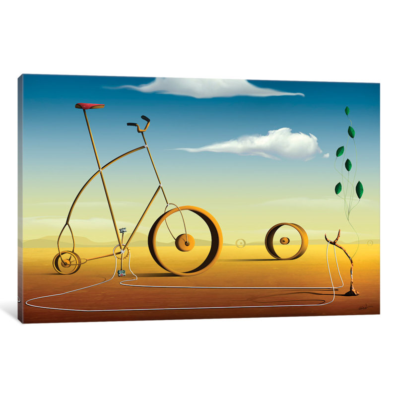 « the bicycle », impression sur toile tendue, H 12 po x l 18 po x P 1,5 po