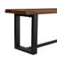 Banc en bois massif avec pieds en métal-387495499