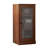 100% Solid Wood 3-Shelf Bookcase with Frosted Glass Door and Adjustable Shelves-150504712